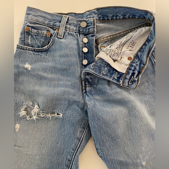 Women’s Levi 501 skinny jeans size 25, distressed, ankle length - Picture 7 of 7